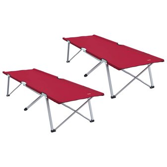 Opvouwbaar Veldbed 2 pcs Rood 194 x 62,5 x 42,5 cm 2