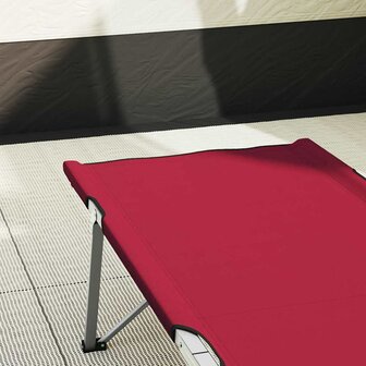 Opvouwbaar Veldbed 2 pcs Rood 194 x 62,5 x 42,5 cm 3