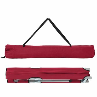 Opvouwbaar Veldbed 2 pcs Rood 194 x 62,5 x 42,5 cm 6