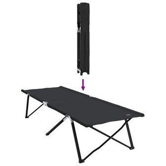Opvouwbaar Veldbed Zwart 206 x 76 x 74 cm Oxford en Staal 9