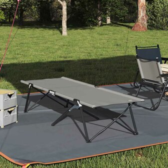 Opvouwbaar Veldbed Grijs 206 x 76 x 74 cm Oxford en Staal 1