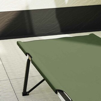 Opvouwbaar Veldbed Groen 206 x 76 x 74 cm Oxford en Staal 3