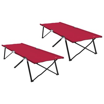 Opvouwbaar Veldbed 2 pcs Rood 206 x 76 x 74 cm 2