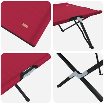 Opvouwbaar Veldbed 2 pcs Rood 206 x 76 x 74 cm 9
