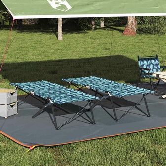Opvouwbaar Veldbed Blad 2 pcs Bossen 206 x 76 x 74 cm 1