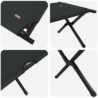 Opvouwbaar Veldbed Zwart 193 x 69 x 45 cm Oxford stof 8