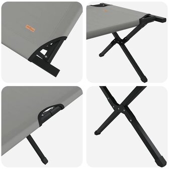 Opvouwbaar Veldbed Grijs 193 x 69 x 45 cm Oxford stof 8