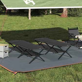 Opvouwbaar Veldbed 2 pcs Zwart 193 x 69 x 45 cm Oxford stof 1