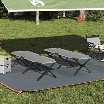Opvouwbaar Veldbed 2 pcs Grijs 193 x 69 x 45 cm Oxford stof 1