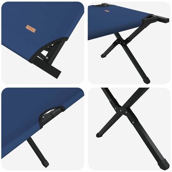 Opvouwbaar Veldbed Blauw 210 x 80 x 46 cm Oxford stof 8