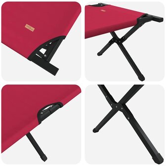 Opvouwbaar Veldbed Rood 210 x 80 x 46 cm Oxford stof 8