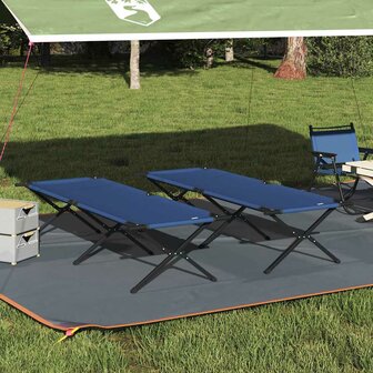 Opvouwbaar Veldbed 2 pcs Blauw 210 x 80 x 46 cm Oxford stof 1
