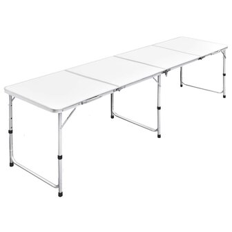 Campingtafel inklapbaar en verstelbaar 240x60 cm aluminium 1
