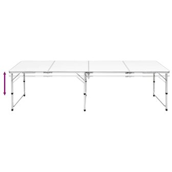 Campingtafel inklapbaar en verstelbaar 240x60 cm aluminium 3