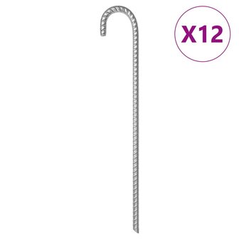 Tentharingen 12 st &Oslash;12 mm 41,5 cm gegalvaniseerd staal 1