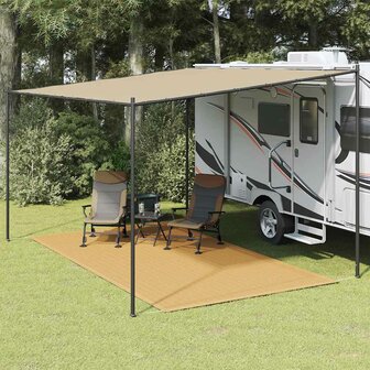 Tenttapijt 200x300 cm HDPE zandkleurig 1