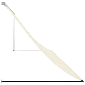 Luifel uittrekbaar 350x150 cm stof en staal cr&egrave;mekleurig 4