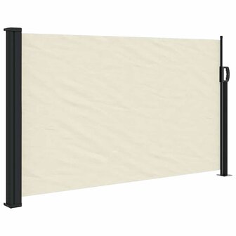 Windscherm uittrekbaar 117x300 cm cr&egrave;mekleurig 2