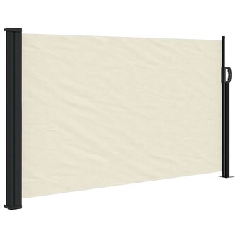 Windscherm uittrekbaar 120x500 cm cr&egrave;mekleurig 2