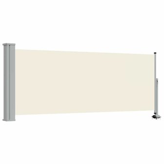 Tuinscherm uittrekbaar 100x300 cm cr&egrave;mekleurig 2