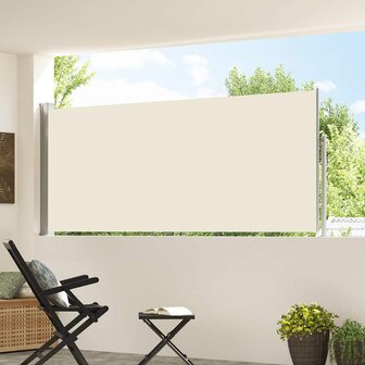 Windscherm uittrekbaar 120x300 cm cr&egrave;me 3