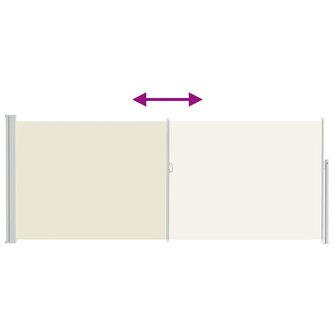 Windscherm uittrekbaar 120x300 cm cr&egrave;me 8