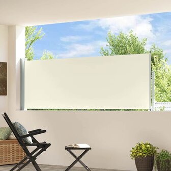 Tuinscherm uittrekbaar 100x300 cm cr&egrave;me 3