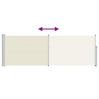 Tuinscherm uittrekbaar 100x300 cm cr&egrave;me 7