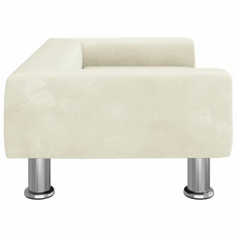 Kinderbank 70x45x26,5 cm fluweel cr&egrave;mekleurig 4
