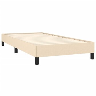 Bedframe zonder matras 90x190 cm stof cr&egrave;mekleurig 4