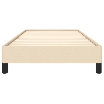 Bedframe zonder matras 90x190 cm stof cr&egrave;mekleurig 5