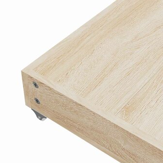Bedlades 2 st bewerkt hout en stof cr&egrave;mekleurig 7