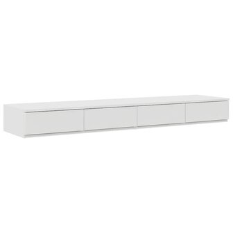 Bedlades met lade Wit 150 x 36,5 x 16,5 cm Bewerkt hout 2