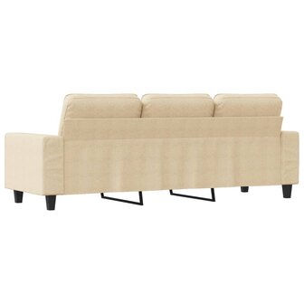 Driezitsbank 180 cm stof cr&egrave;mekleurig 5