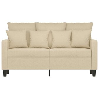 Tweezitsbank 120 cm stof cr&egrave;mekleurig 4