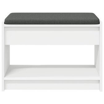 Halbank Wit 63 x 38 x 45 cm Ge&iuml;ndustrialiseerd hout en stof 5