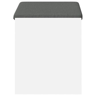 Halbank Wit 63 x 38 x 45 cm Ge&iuml;ndustrialiseerd hout en stof 6
