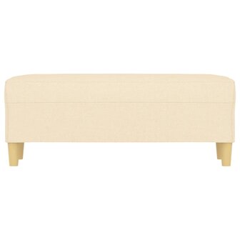Bankje 100x35x41 cm stof cr&egrave;mekleurig 3
