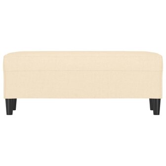 Bankje 100x35x41 cm stof cr&egrave;mekleurig 3