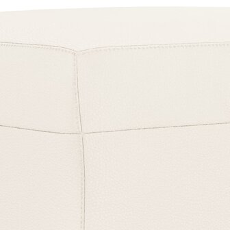 Bankje 70x35x41 cm kunstleer cr&egrave;mekleurig 5