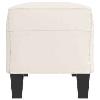 Bankje 100x35x41 cm kunstleer cr&egrave;mekleurig 4