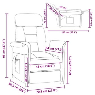 Massagestoel Cr&egrave;me 70.5 x 96.5 x 95 cm Stof en metaal 9