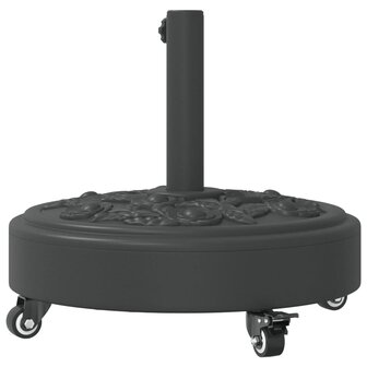 Parasolvoet met wielen voor stok van &Oslash;38 / 48 mm 27 kg rond 6