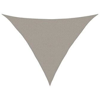 Zonnezeil 160 g/m&sup2; driehoekig 2,5x2,5x3,5 m HDPE lichtgrijs 2