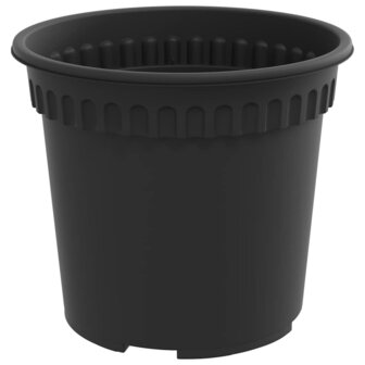 Ronde Bloempot 6 pcs Zwart &Oslash; 15 x 12 cm Kunststof 5