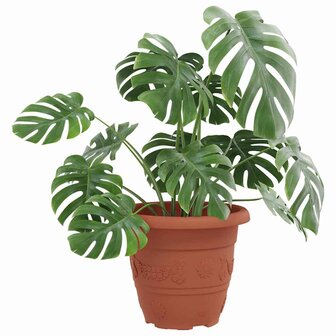 Ronde Bloempot 24 pcs Baksteenrood &Oslash; 26 x 21.5 cm Kunststof 3