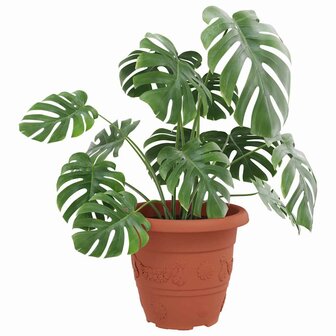 Ronde Bloempot 24 pcs Baksteenrood &Oslash; 26 x 21.5 cm Kunststof 3