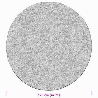 Vloerkleed wasbaar &oslash;120 cm grijs 6