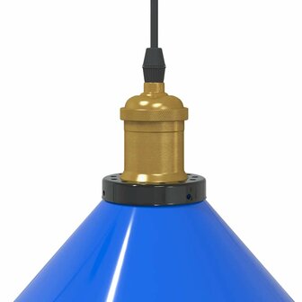 Hanglamp in hoogte verstelbaar E27 &Oslash;22 cm metaal donkerblauw 8