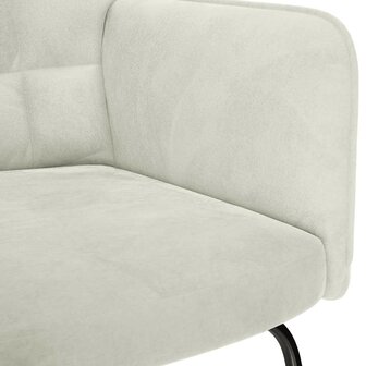 Schommelstoel fluweel cr&egrave;mekleurig 6